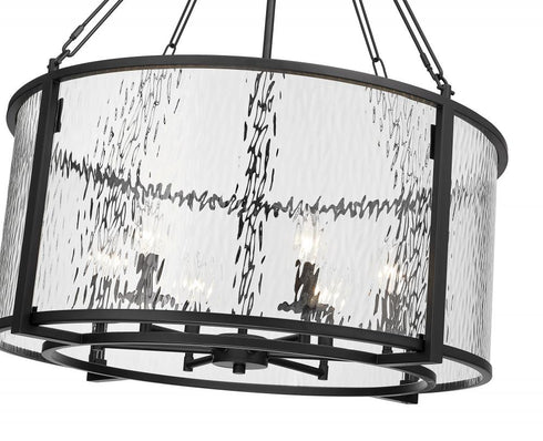 Z-Lite Barrington 6 Light Chandelier in Matte Black Finish Model: 346P26-MB