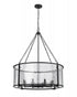 Z-Lite Barrington 8 Light Chandelier in Matte Black Finish Model: 346P32-MB