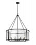 Z-Lite Barrington 8 Light Chandelier in Matte Black Finish Model: 346P32-MB