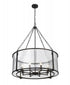 Z-Lite Barrington 8 Light Chandelier in Matte Black Finish Model: 346P32-MB