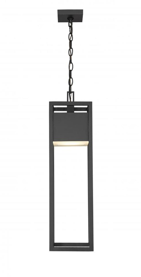 Z-Lite Barwick 1 Light Outdoor Chain Mount Ceiling Fixture in Black Finish Model: 585CHB-BK-LED