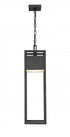 Z-Lite Barwick 1 Light Outdoor Chain Mount Ceiling Fixture in Black Finish Model: 585CHB-BK-LED