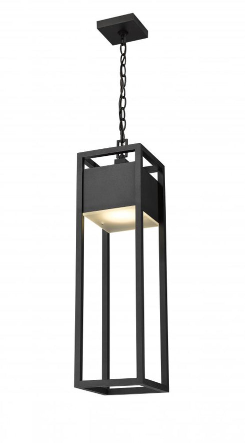 Z-Lite Barwick 1 Light Outdoor Chain Mount Ceiling Fixture in Black Finish Model: 585CHB-BK-LED
