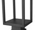 Z-Lite Barwick 1 Light Outdoor Pier Mounted Fixture in Black Finish Model: 585PHBS-SQPM-BK-LED