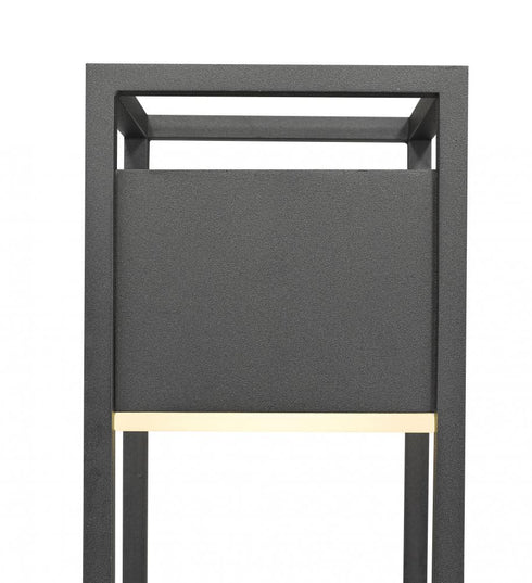 Z-Lite Barwick 1 Light Outdoor Pier Mounted Fixture in Black Finish Model: 585PHMS-SQPM-BK-LED