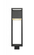 Z-Lite Barwick 1 Light Outdoor Post Mount Fixture in Black Finish Model: 585PHBS-BK-LED