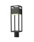 Z-Lite Barwick 1 Light Outdoor Post Mount Fixture in Black Finish Model: 585PHMR-BK-LED