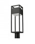 Z-Lite Barwick 1 Light Outdoor Post Mount Fixture in Black Finish Model: 585PHMR-BK-LED