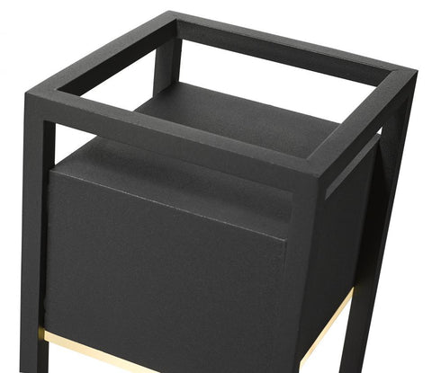 Z-Lite Barwick 1 Light Outdoor Post Mount Fixture in Black Finish Model: 585PHMR-BK-LED