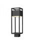 Z-Lite Barwick 1 Light Outdoor Post Mount Fixture in Black Finish Model: 585PHMS-BK-LED
