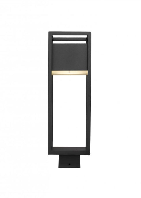 Z-Lite Barwick 1 Light Outdoor Post Mount Fixture in Black Finish Model: 585PHMS-BK-LED