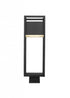 Z-Lite Barwick 1 Light Outdoor Post Mount Fixture in Black Finish Model: 585PHMS-BK-LED