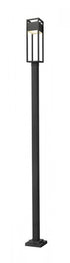Z-Lite Barwick 1 Light Outdoor Post Mounted Fixture in Black Finish Model: 585PHBS-536P-BK-LED