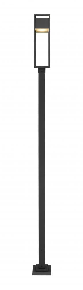 Z-Lite Barwick 1 Light Outdoor Post Mounted Fixture in Black Finish Model: 585PHBS-536P-BK-LED