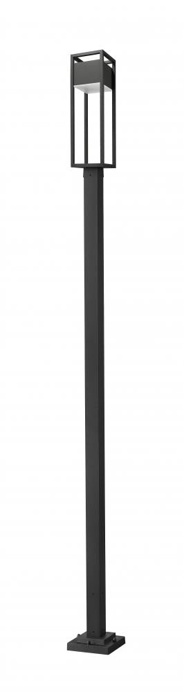 Z-Lite Barwick 1 Light Outdoor Post Mounted Fixture in Black Finish Model: 585PHBS-536P-BK-LED