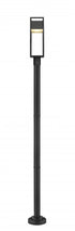 Z-Lite Barwick 1 Light Outdoor Post Mounted Fixture in Black Finish Model: 585PHMR-567P-BK-LED