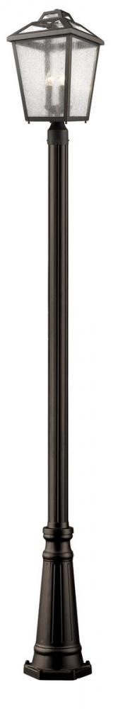 Z-Lite Bayland 3 Light Outdoor Post Mounted Fixture in Oil Rubbed Bronze Finish Model: 539PHBR-519P-ORB