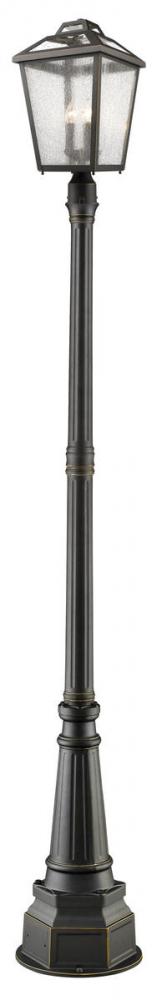 Z-Lite Bayland 3 Light Outdoor Post Mounted Fixture in Oil Rubbed Bronze Finish Model: 539PHBR-564P-ORB