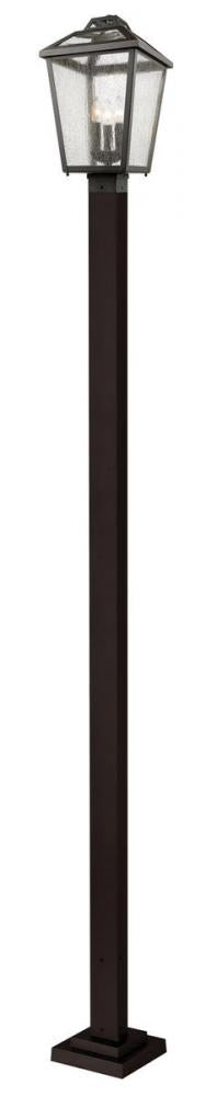Z-Lite Bayland 3 Light Outdoor Post Mounted Fixture in Oil Rubbed Bronze Finish Model: 539PHBS-536P-ORB