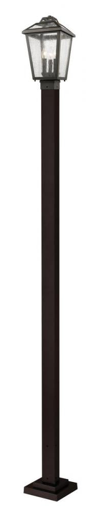 Z-Lite Bayland 3 Light Outdoor Post Mounted Fixture in Oil Rubbed Bronze Finish Model: 539PHMS-536P-ORB