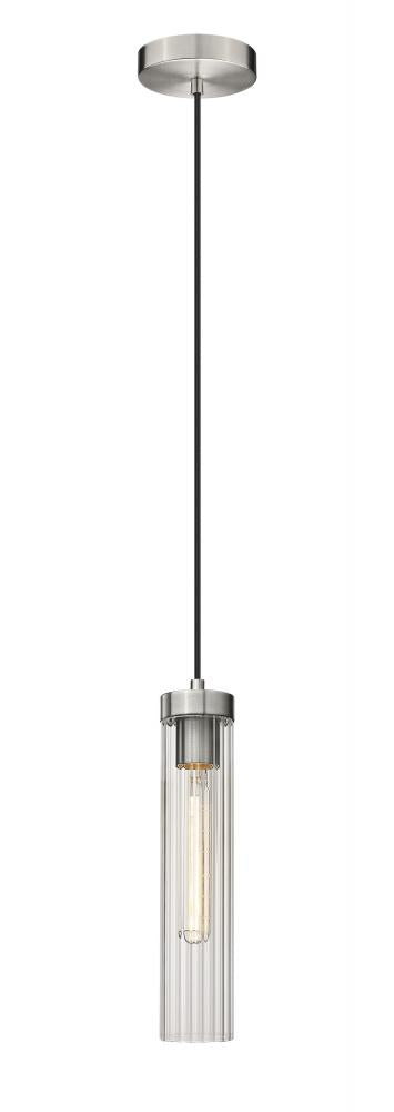 Z-Lite Beau 1 Light Pendant in Brushed Nickel Finish Model: 740P-BN