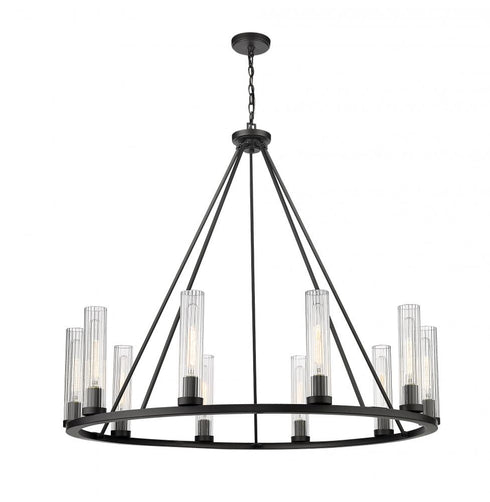 Z-Lite Beau 10 Light Chandelier in Bronze Finish Model: 3031-10BRZ