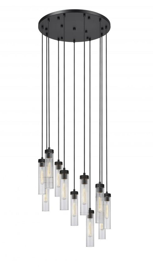 Z-Lite Beau 11 Light Chandelier in Brushed Nickel Finish Model: 740P-11R-BN