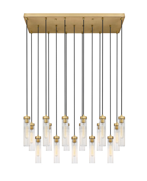 Z-Lite Beau 17 Light Linear Chandelier in Brushed Nickel Finish Model: 740P-17L-BN