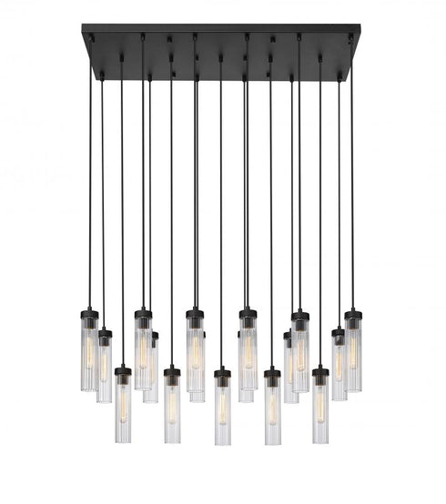 Z-Lite Beau 17 Light Linear Chandelier in Brushed Nickel Finish Model: 740P-17L-BN