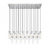 Z-Lite Beau 23 Light Linear Chandelier in Brushed Nickel Finish Model: 740P-23L-BN