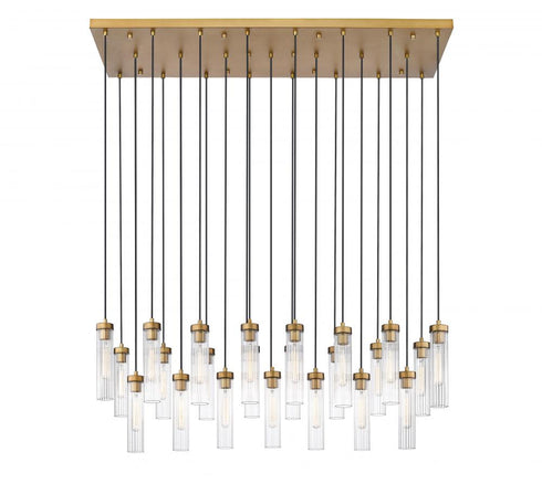 Z-Lite Beau 23 Light Linear Chandelier in Brushed Nickel Finish Model: 740P-23L-BN