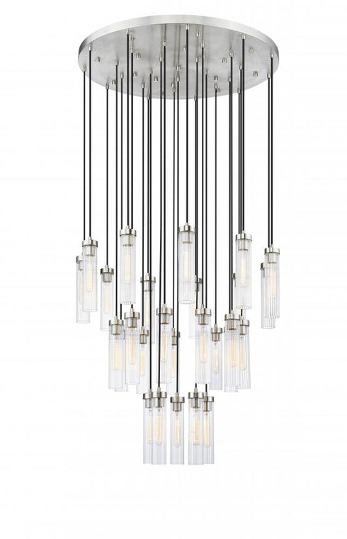 Z-Lite Beau 27 Light Chandelier in Brushed Nickel Finish Model: 740P-27R-BN
