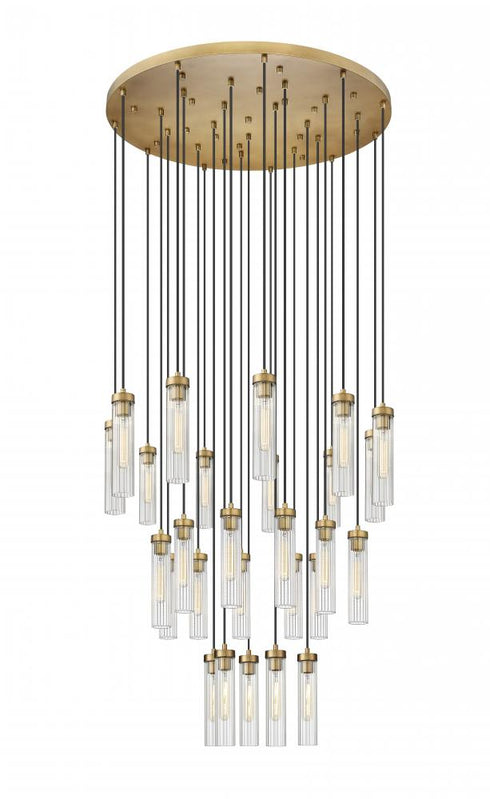 Z-Lite Beau 27 Light Chandelier in Brushed Nickel Finish Model: 740P-27R-BN
