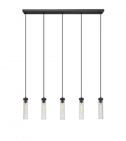 Z-Lite Beau 5 Light Linear Chandelier in Brushed Nickel Finish Model: 740P-5L-BN