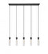 Z-Lite Beau 5 Light Linear Chandelier in Brushed Nickel Finish Model: 740P-5L-BN