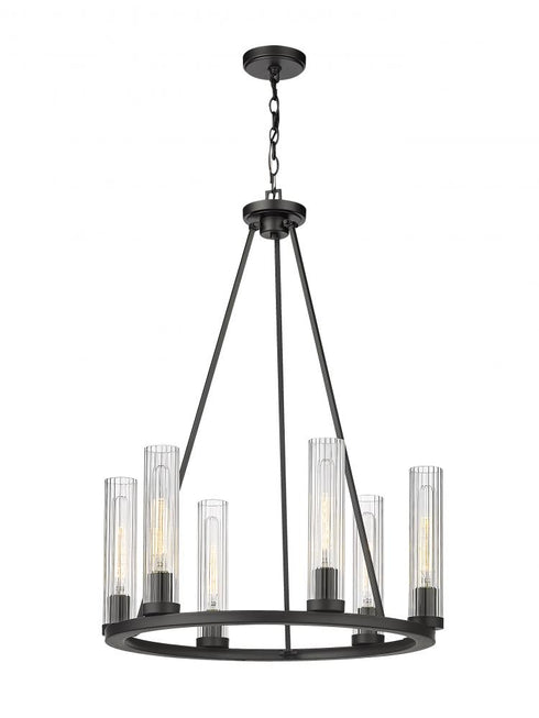 Z-Lite Beau 6 Light Chandelier in Bronze Finish Model: 3031-6BRZ