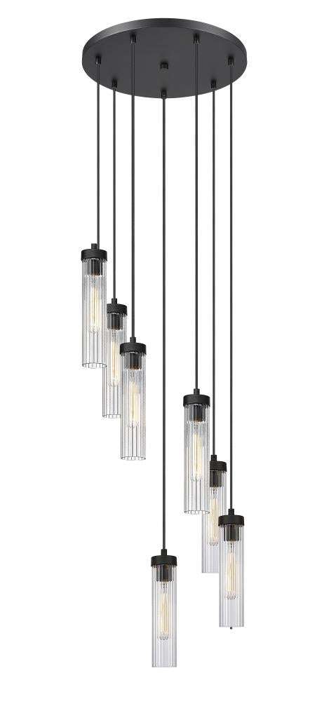 Z-Lite Beau 7 Light Chandelier in Brushed Nickel Finish Model: 740P-7R-BN