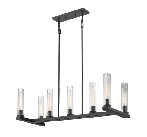 Z-Lite Beau 7 Light Linear Chandelier in Bronze Finish Model: 3031-7L-BRZ