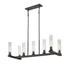 Z-Lite Beau 7 Light Linear Chandelier in Bronze Finish Model: 3031-7L-BRZ