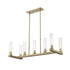 Z-Lite Beau 7 Light Linear Chandelier in Bronze Finish Model: 3031-7L-BRZ