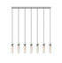 Z-Lite Beau 7 Light Linear Chandelier in Brushed Nickel Finish Model: 740P-7L-BN