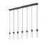 Z-Lite Beau 7 Light Linear Chandelier in Brushed Nickel Finish Model: 740P-7L-BN