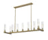 Z-Lite Beau 9 Light Linear Chandelier in Bronze Finish Model: 3031-9L-BRZ