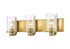 Z-Lite Beckett 3 Light Vanity in Brushed Nickel Finish Model: 492-3V-BN