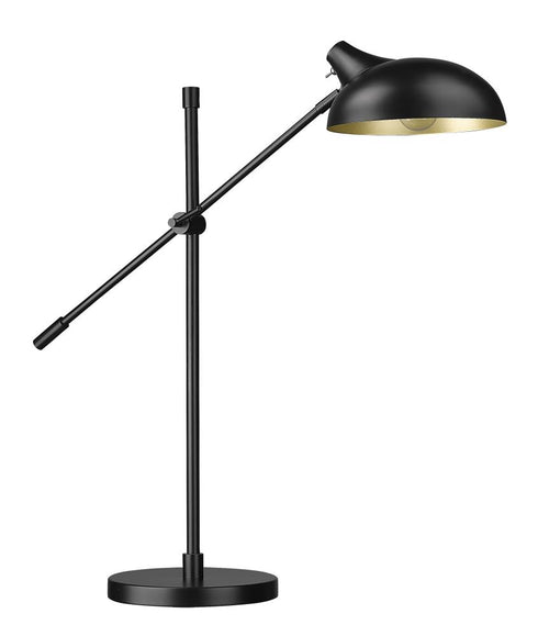 Z-Lite Bellamy 1 Light Table Lamp in Matte Black Finish Model: 1942TL-MB