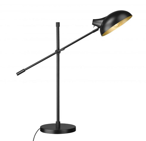 Z-Lite Bellamy 1 Light Table Lamp in Matte Black Finish Model: 1942TL-MB