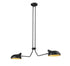 Z-Lite Bellamy 2 Light Linear Chandelier in Matte Black Finish Model: 1942-2L-MB