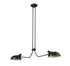Z-Lite Bellamy 2 Light Linear Chandelier in Matte Black Finish Model: 1942-2L-MB
