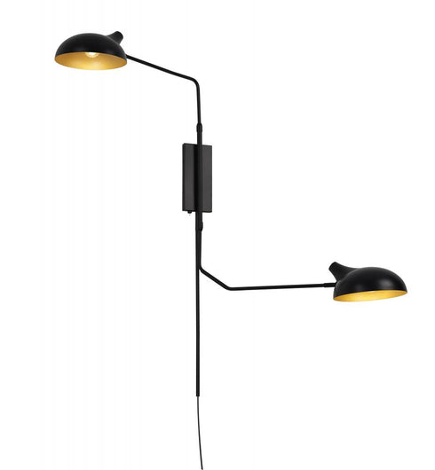 Z-Lite Bellamy 2 Light Wall Sconce in Matte Black Finish Model: 1942-2S-MB
