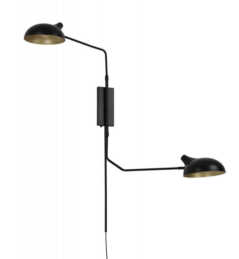 Z-Lite Bellamy 2 Light Wall Sconce in Matte Black Finish Model: 1942-2S-MB